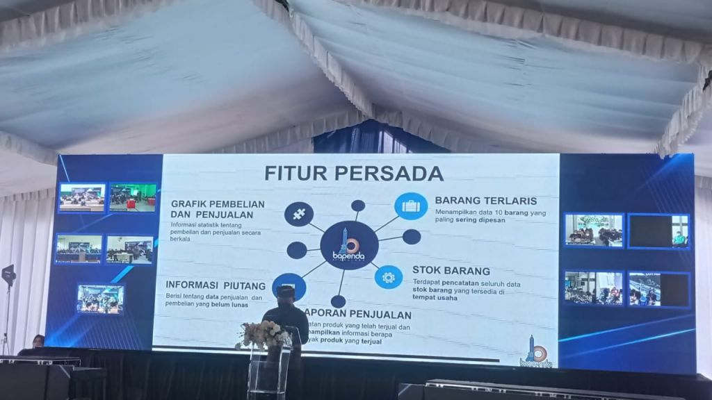 Kepala Bapenda Kota Malang Handi Priyanto, saat peluncuran Aplikasi Persada. 