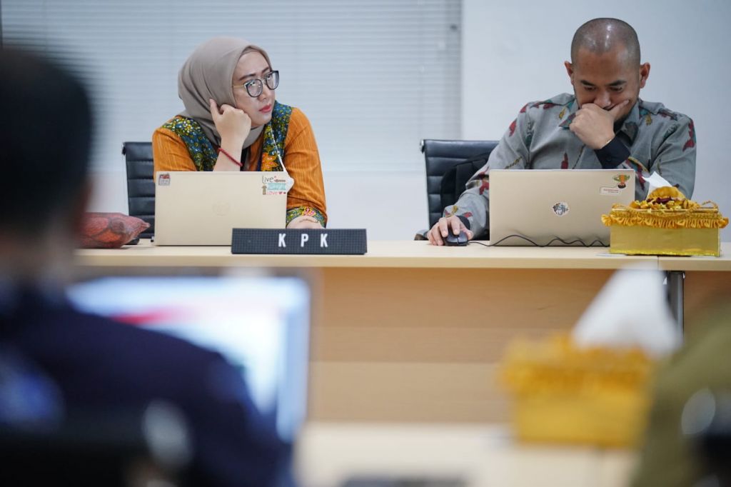 Rapat koordinasi  monitoring MCP dengan KPK digelar di Gedung GCIO Kota Madiun.