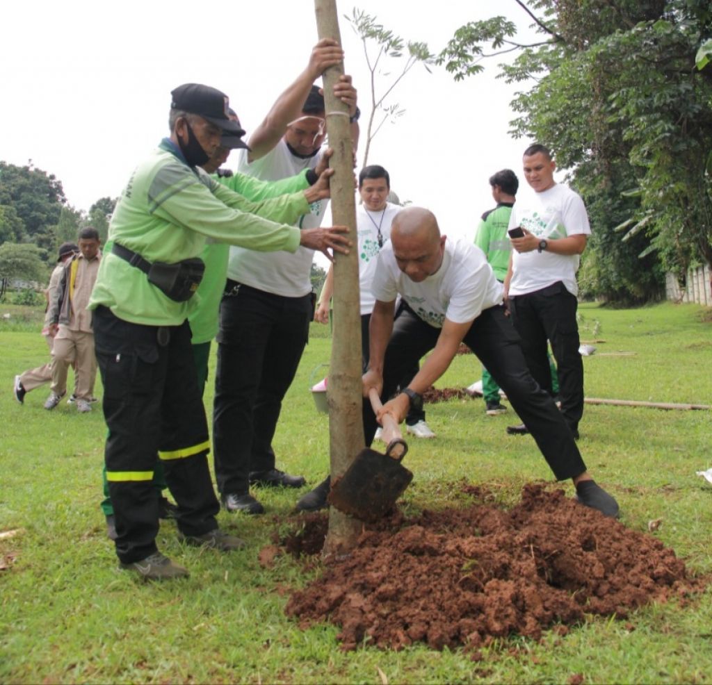 Peringati Hari Menanam Pohon, Kajati DKI Jakarta Tanam 28 Pohon Tabebuya