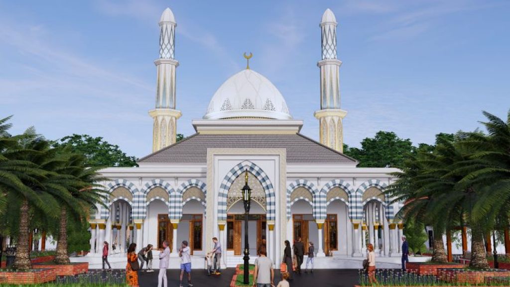 Gambar rencana pembangunan Masjid di kawasan Pondok Lansia.