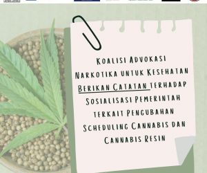 Koalisi Advokasi Narkotika untuk Kesehatan Berikan Catatan terhadap Sosialisasi Pemerintah terkait Pengubahan Scheduling Cannabis dan Cannabis Resin
