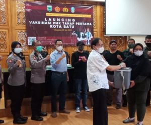 Polres Batu Launching Vaksinasi PMK Sebanyak 12.500 Dosis