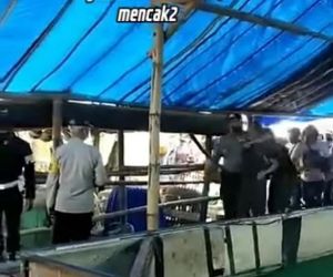 Viral! Diduga Oknum Brimob Ditangkap Gegara Dirikan Arena Sabung Ayam di Magetan