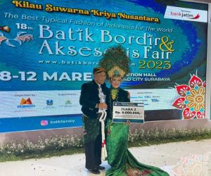 Batik Reog Ponorogo Raih Juara Dua Dalam Batik Bordir Aksesoris Fair Jatim 2023
