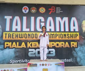 Haura Madinah Siregar, Putri Ketua Forwaka Raih Medali Emas Taekwondo Piala Kemenpora RI
