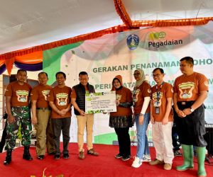 PT Pegadaian bersama Pemkab Ponorogo Lakukan Gerakan Penanaman Pohon
