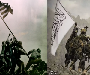 Taliban Tirukan Pose Iwo Jima, Biden Dituntut Mundur